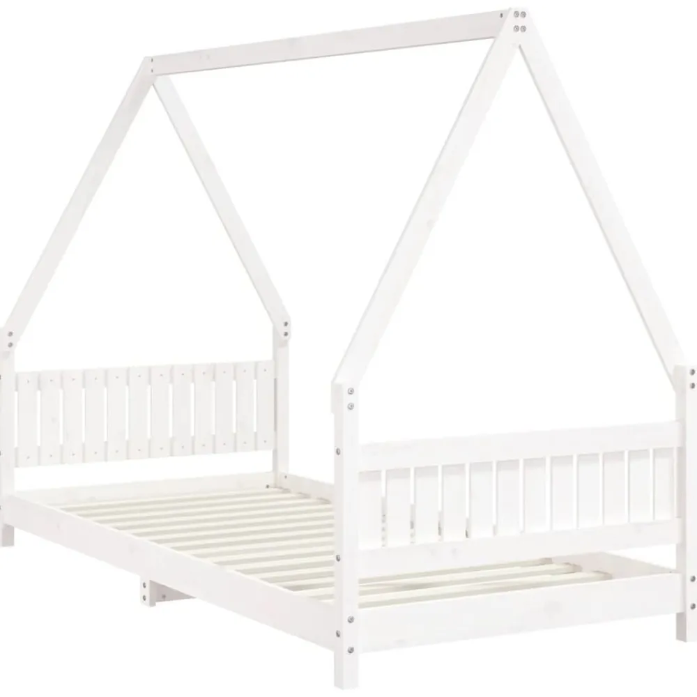 Mobilier Pour Bébés & Tout-Petits-vidaXL Cadre de lit pour enfants 90x200 cm bois de pin massif Blanc