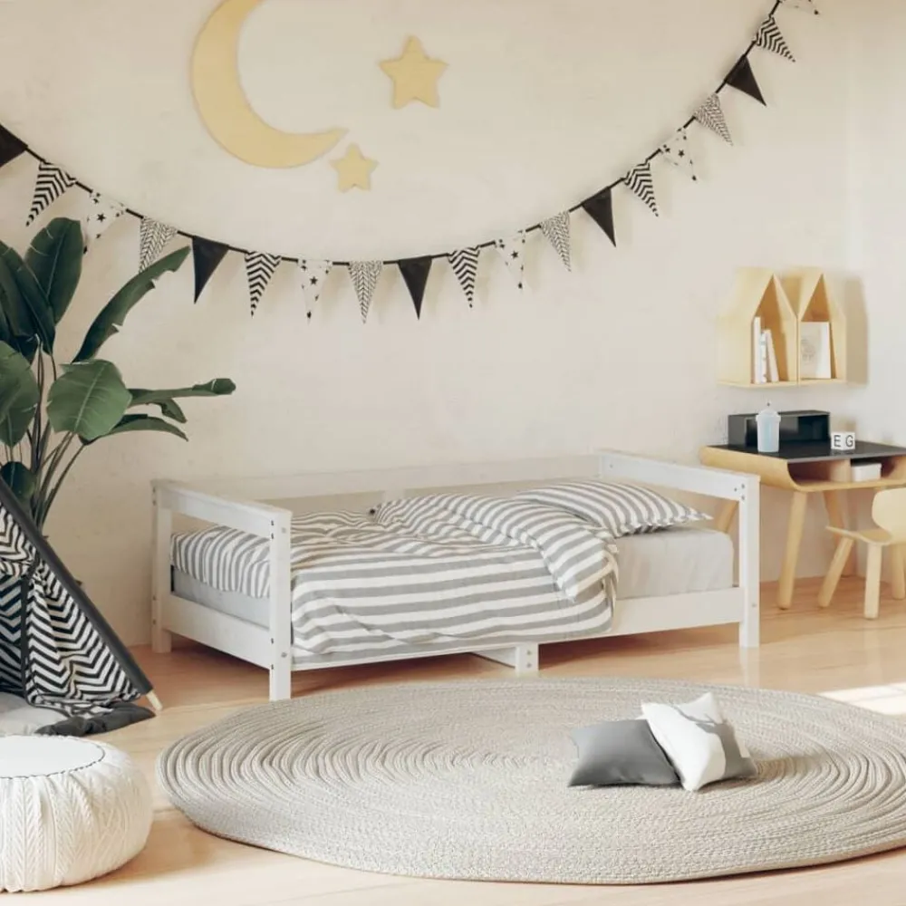 Mobilier Pour Bébés & Tout-Petits-vidaXL Cadre de lit pour enfant 70x140 cm bois de pin massif Blanc