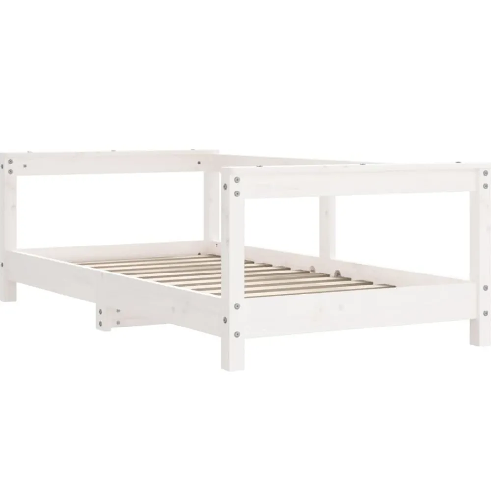 Mobilier Pour Bébés & Tout-Petits-vidaXL Cadre de lit pour enfant 70x140 cm bois de pin massif Blanc