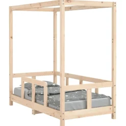 Mobilier Pour Bébés & Tout-Petits-vidaXL Cadre de lit pour enfant 70x140 cm bois de pin massif Naturel