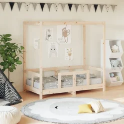 Mobilier Pour Bébés & Tout-Petits-vidaXL Cadre de lit pour enfant 70x140 cm bois de pin massif Naturel