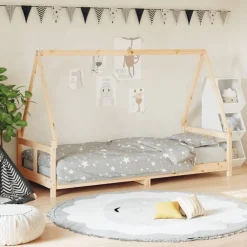 Mobilier Pour Bébés & Tout-Petits-vidaXL Cadre de lit pour enfants 80x200 cm bois de pin massif Naturel