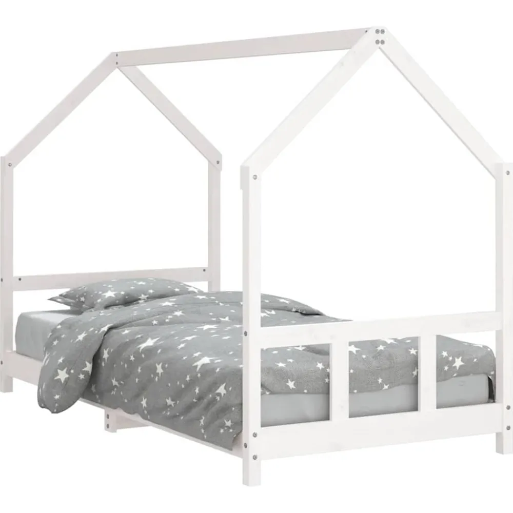 Mobilier Pour Bébés & Tout-Petits-vidaXL Cadre de lit pour enfants 90x200 cm bois de pin massif Blanc