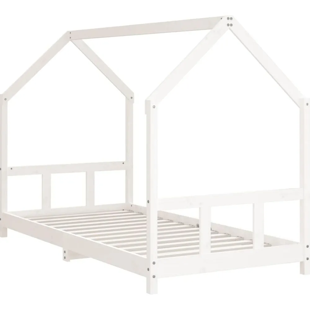 Mobilier Pour Bébés & Tout-Petits-vidaXL Cadre de lit pour enfants 90x200 cm bois de pin massif Blanc