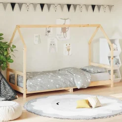 Mobilier Pour Bébés & Tout-Petits-vidaXL Cadre de lit pour enfants 80x200 cm bois de pin massif Naturel