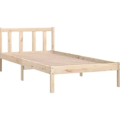 Lits & Accessoires-vidaXL Cadre de lit sans matelas bois massif Naturel