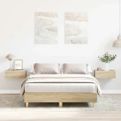 vidaXL Cadre de lit sans matelas chêne sonoma 120x200 cm
