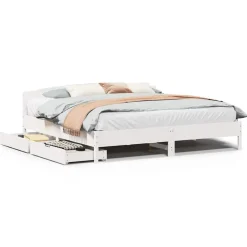 vidaXL Cadre de lit sans matelas 200x200 cm bois massif de pin