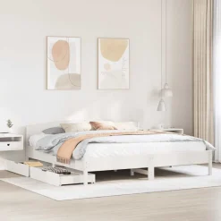 vidaXL Cadre de lit sans matelas 200x200 cm bois massif de pin