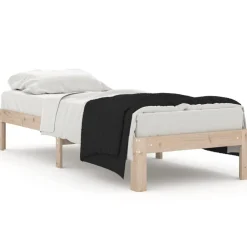 Lits & Accessoires-vidaXL Cadre de lit sans matelas 75x190 cm Naturel