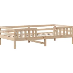 Lits & Accessoires-vidaXL Cadre de lit sans matelas 100x200 cm bois massif de pin Naturel