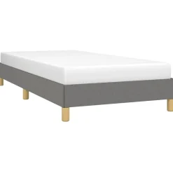 Lits & Accessoires-vidaXL Cadre de lit sans matelas 80x200 cm tissu Gris foncé