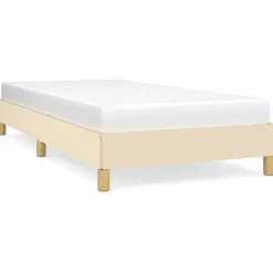vidaXL Cadre de lit sans matelas crème 80x200 cm tissu