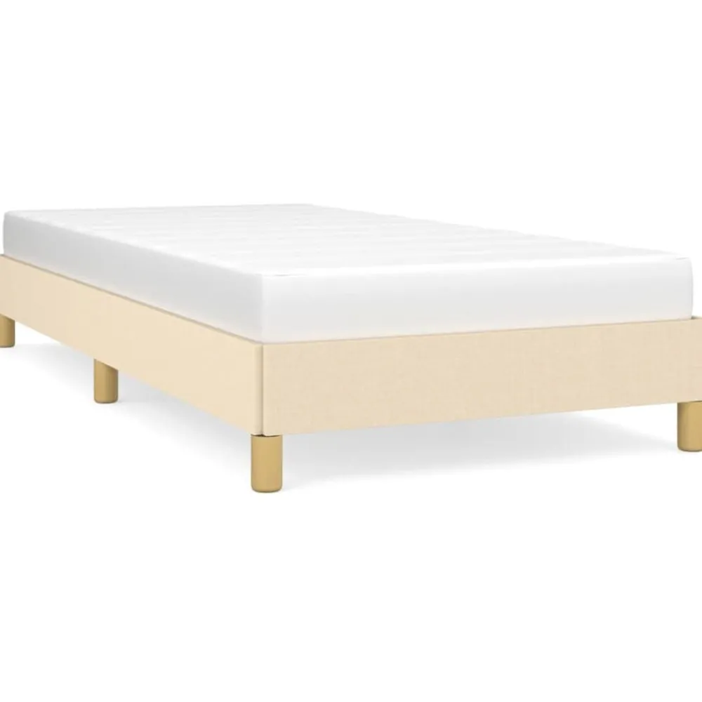 vidaXL Cadre de lit sans matelas crème 80x200 cm tissu