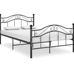 Lits & Accessoires-vidaXL Cadre de lit sans matelas métal 120x200 cm Noir