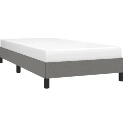 Lits & Accessoires-vidaXL Cadre de lit sans matelas 80x200 cm tissu Gris foncé