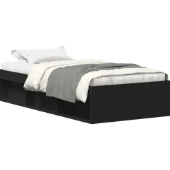 Lits & Accessoires-vidaXL Cadre de lit sans matelas 90x200 cm Noir