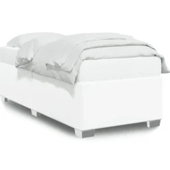Lits & Accessoires-vidaXL Cadre de lit sans matelas 80x200 cm similicuir Blanc