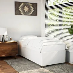 Lits & Accessoires-vidaXL Cadre de lit sans matelas 80x200 cm similicuir Blanc