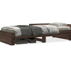 vidaXL Cadre de lit sans matelas chêne marron 100x200 cm