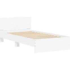 vidaXL Cadre de lit sans matelas avec tête de lit 100x200 cm