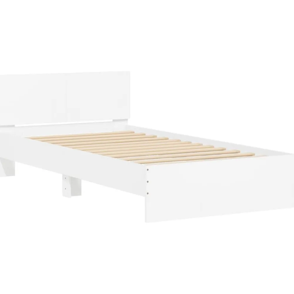 vidaXL Cadre de lit sans matelas avec tête de lit 100x200 cm