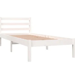 Lits & Accessoires-vidaXL Cadre de lit sans matelas 75x190 cm Blanc
