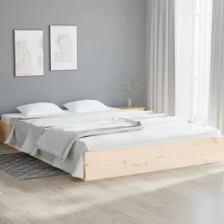 vidaXL Cadre de lit sans matelas bois massif 200x200 cm