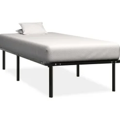 vidaXL Cadre de lit sans matelas noir métal 90x200 cm