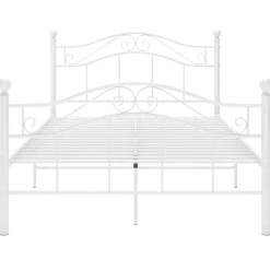 Lits & Accessoires-vidaXL Cadre de lit sans matelas métal 120x200 cm Blanc