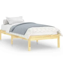 Lits & Accessoires-vidaXL Cadre de lit sans matelas bois massif Naturel