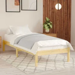 Lits & Accessoires-vidaXL Cadre de lit sans matelas bois massif Naturel
