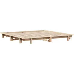 Lits & Accessoires-vidaXL Cadre de lit sans matelas 160x200 cm bois massif de pin Naturel