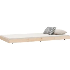 vidaXL Cadre de lit sans matelas 100x200 cm bois massif de pin
