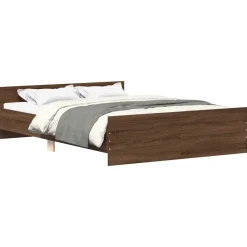 Lits & Accessoires-vidaXL Cadre de lit sans matelas chêne marron 120x200 cm Ch&ecirc;ne marron