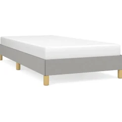 Lits & Accessoires-vidaXL Cadre de lit sans matelas 80x200 cm tissu Gris clair