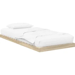 Lits & Accessoires-vidaXL Cadre de lit surélevé Sonoma 75 x 190 cm Bois d'ingénierie Chêne sonoma