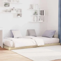 Lits & Accessoires-vidaXL Cadre de lit surélevé Sonoma 75 x 190 cm Bois d'ingénierie Ch&ecirc;ne sonoma