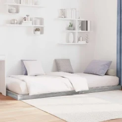 vidaXL Cadre de lit surélevé Sonoma 75 x 190 cm Bois d'ingénierie