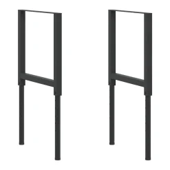 Accessoires Pour Tables-vidaXL Cadres d'établi réglables 2 pcs Métal 55x(69-95,5) cm Noir