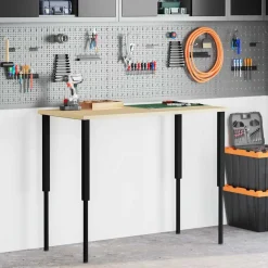 Accessoires Pour Tables-vidaXL Cadres d'établi réglables 2 pcs Métal 55x(69-95,5) cm Noir