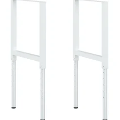 Accessoires Pour Tables-vidaXL Cadres d'établi réglables 2 pcs Métal 55x(69-95,5) cm Gris