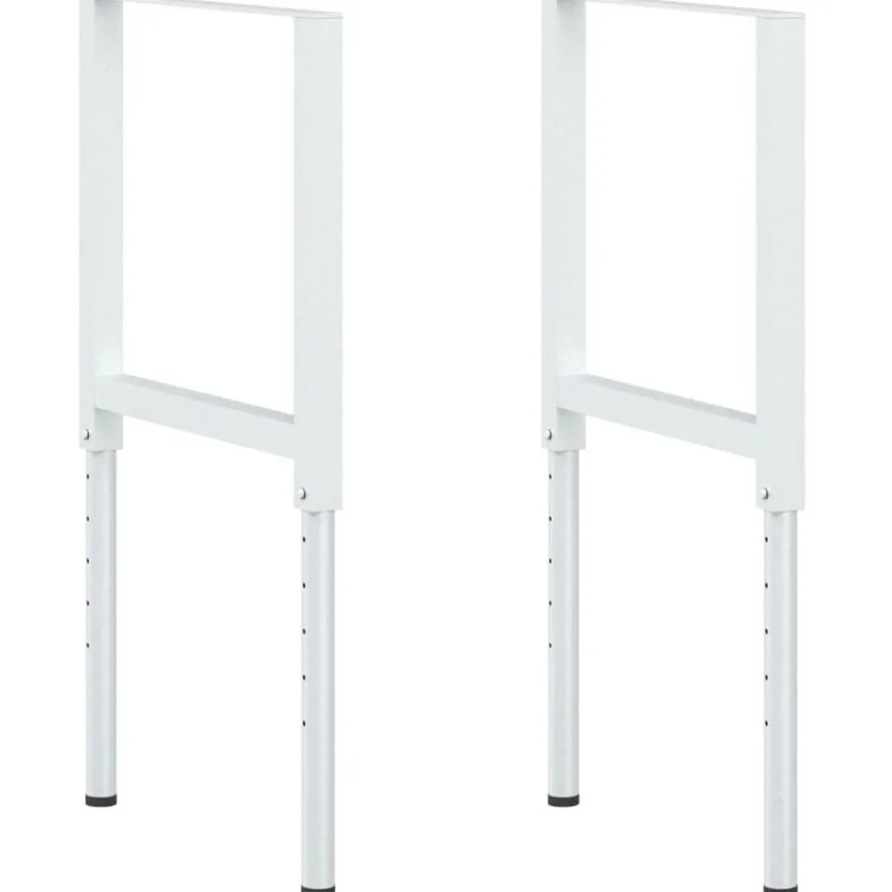 Accessoires Pour Tables-vidaXL Cadres d'établi réglables 2 pcs Métal 55x(69-95,5) cm Gris