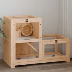 Articles Pour Animaux De Compagnie-vidaXL Cage à hamster 81x40x60 cm bois massif de sapin
