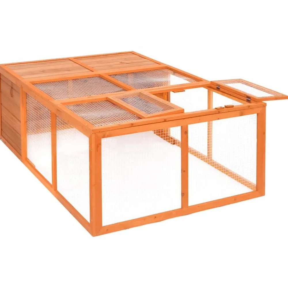 Articles Pour Animaux De Compagnie-vidaXL Cage pour animaux de jardin 150x100x50 cm Bois de sapin massif