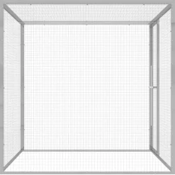 vidaXL Cage pour chat 1,5x1,5x1,5 m Acier galvanisé
