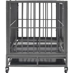 vidaXL Cage pour chiens avec roues Acier 92x62x76 cm