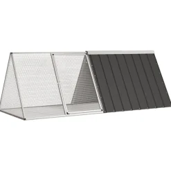 Articles Pour Animaux De Compagnie-vidaXL Cage pour lapin 201,5x80,5x71 cm Acier galvanisé Anthracite