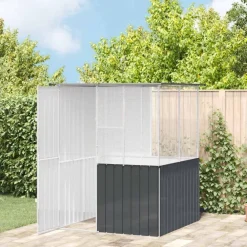 vidaXL Cage pour oiseaux Anthracite 165 x 165 x 200 cm Acier galvanisé