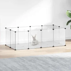 Articles Pour Animaux De Compagnie-vidaXL Cage pour petits animaux 144x74x46,5 cm PP et Acier Transparent